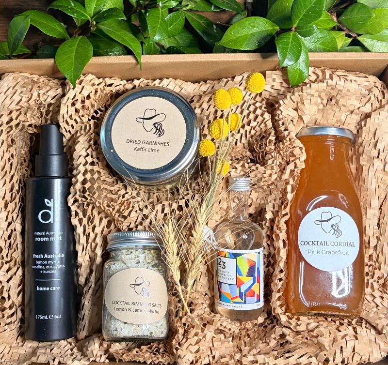 Gourmet cocktail ingredients and garnishes